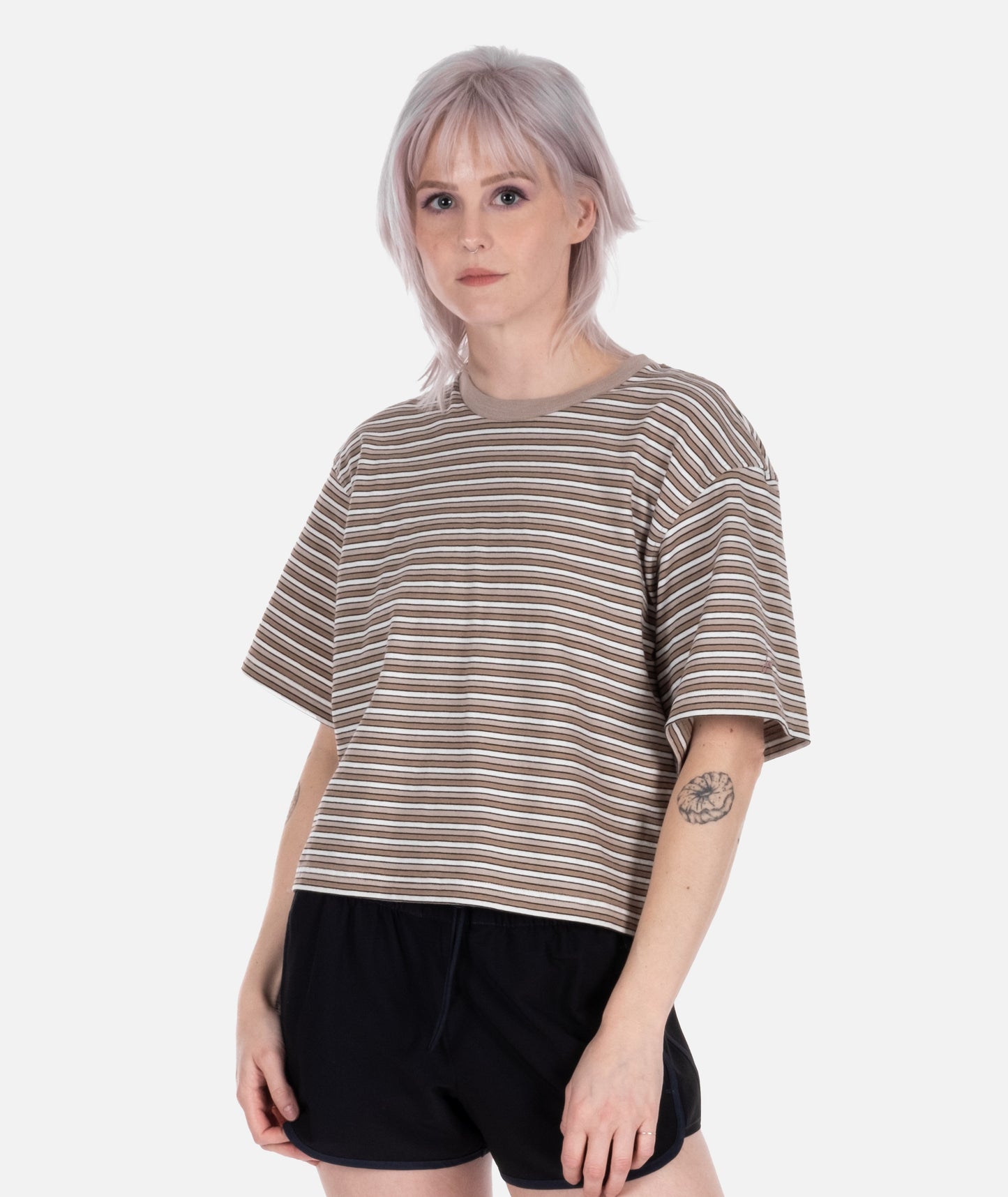 Avalon Striped Tee - Tan