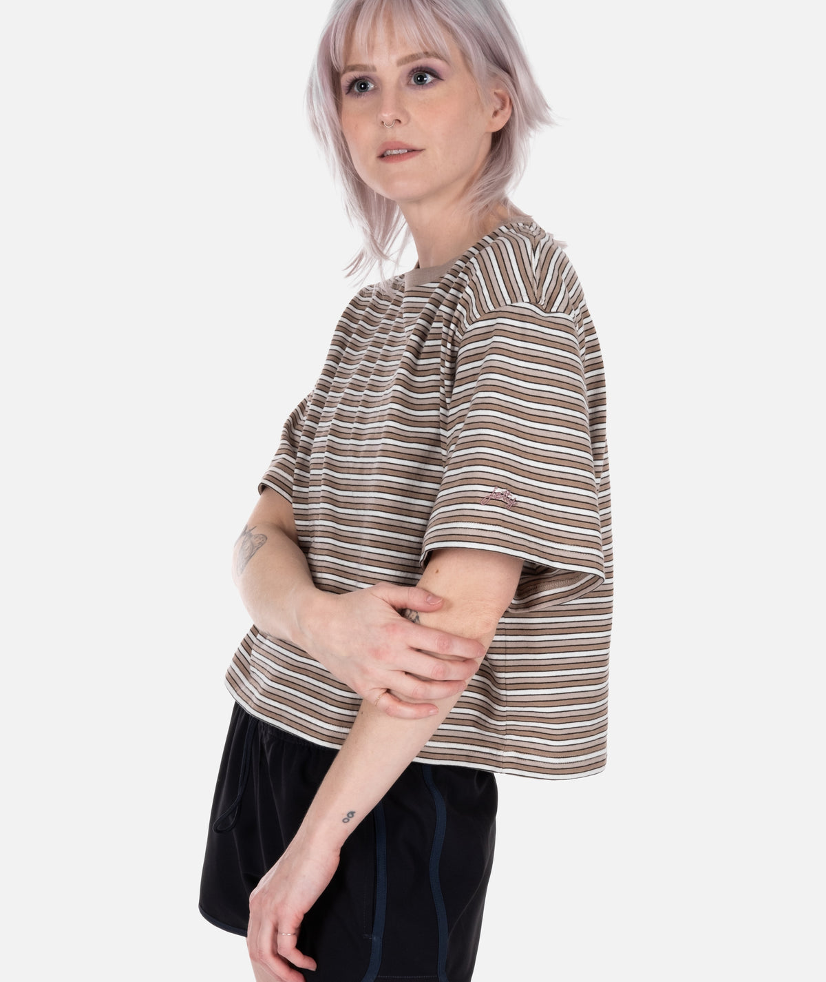 Avalon Striped Tee - Tan - Jetty