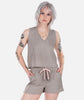 Bondi V-Neck Tank - Warm Grey - Jetty