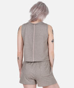 Bondi V-Neck Tank - Warm Grey - Jetty