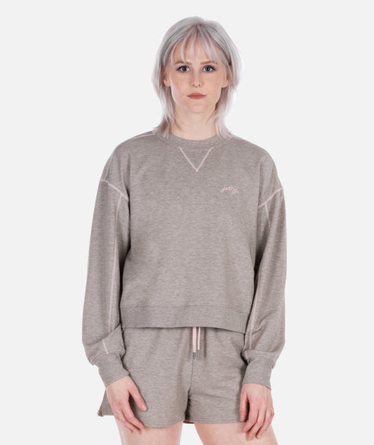 Lily Crewneck Sweatshirt - Warm Grey - Jetty