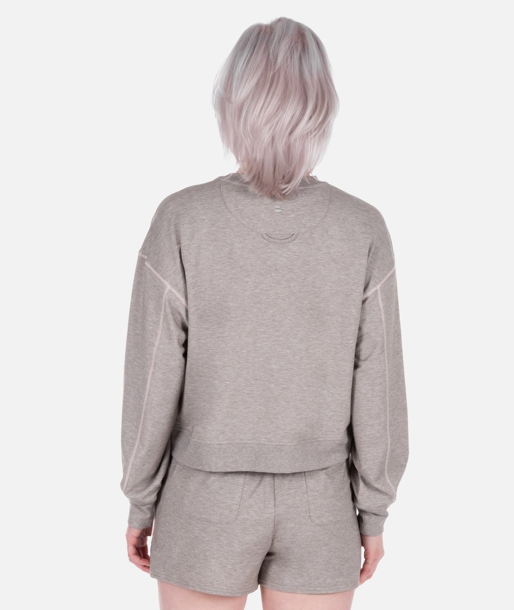 Lily Crewneck Sweatshirt - Warm Grey - Jetty