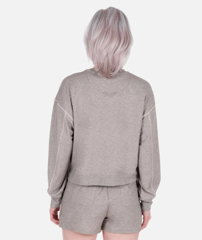 Lily Crewneck Sweatshirt - Warm Grey - Jetty