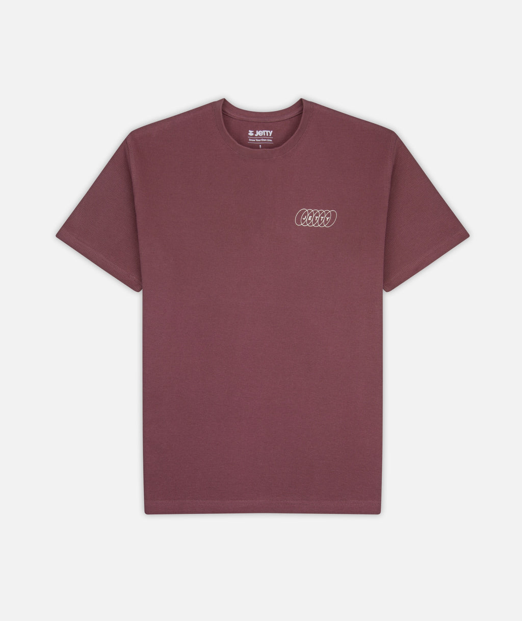 Trench Waffle Tee - Mauve - Jetty