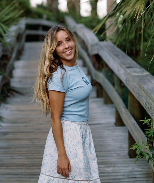 Astrosurf Micro Rib Baby Tee - Baby Blue