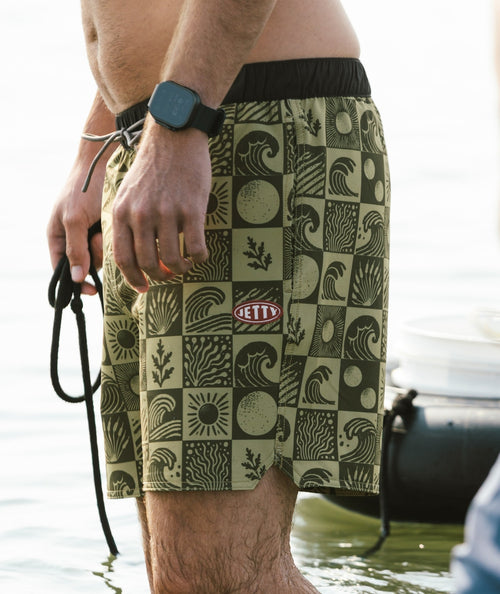 Bayside Volley Short - Olive - Jetty