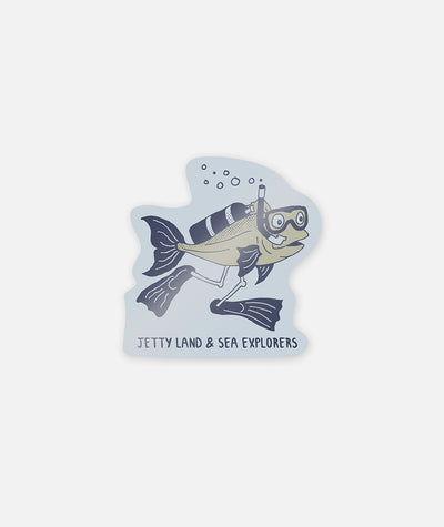 Land and Sea Explorer Sticker - Light Blue
