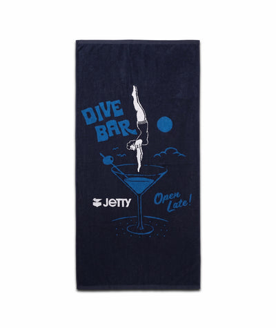 Dive Bar Beach Towel - Navy