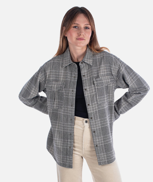 Nivean Lined Flannel Jacket - Stone