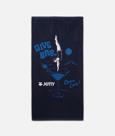 Dive Bar Beach Towel - Navy