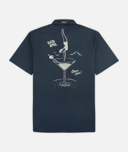 Maris Embroidered Shirt - Navy