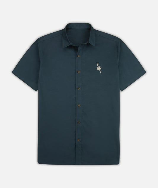 Maris Embroidered Shirt - Navy