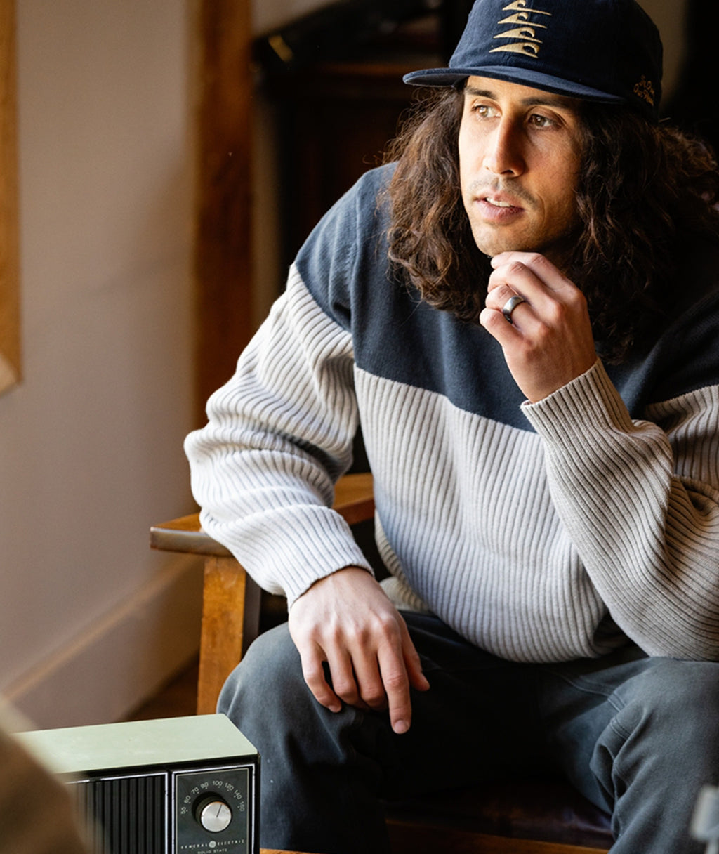 Knox Rib Sweater - Light Grey