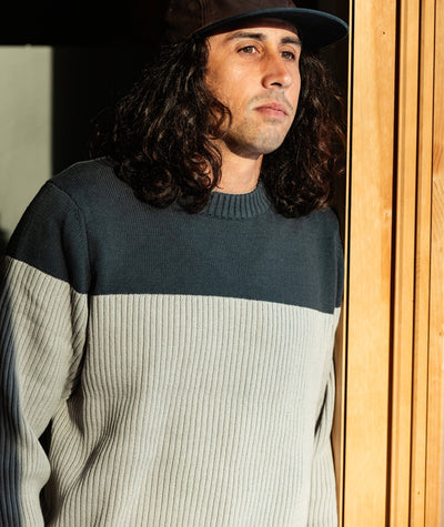 Knox Rib Sweater - Light Grey