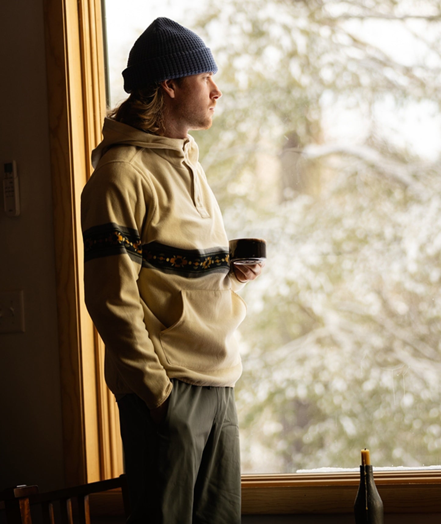 Quintin Fleece Hoodie - Cream