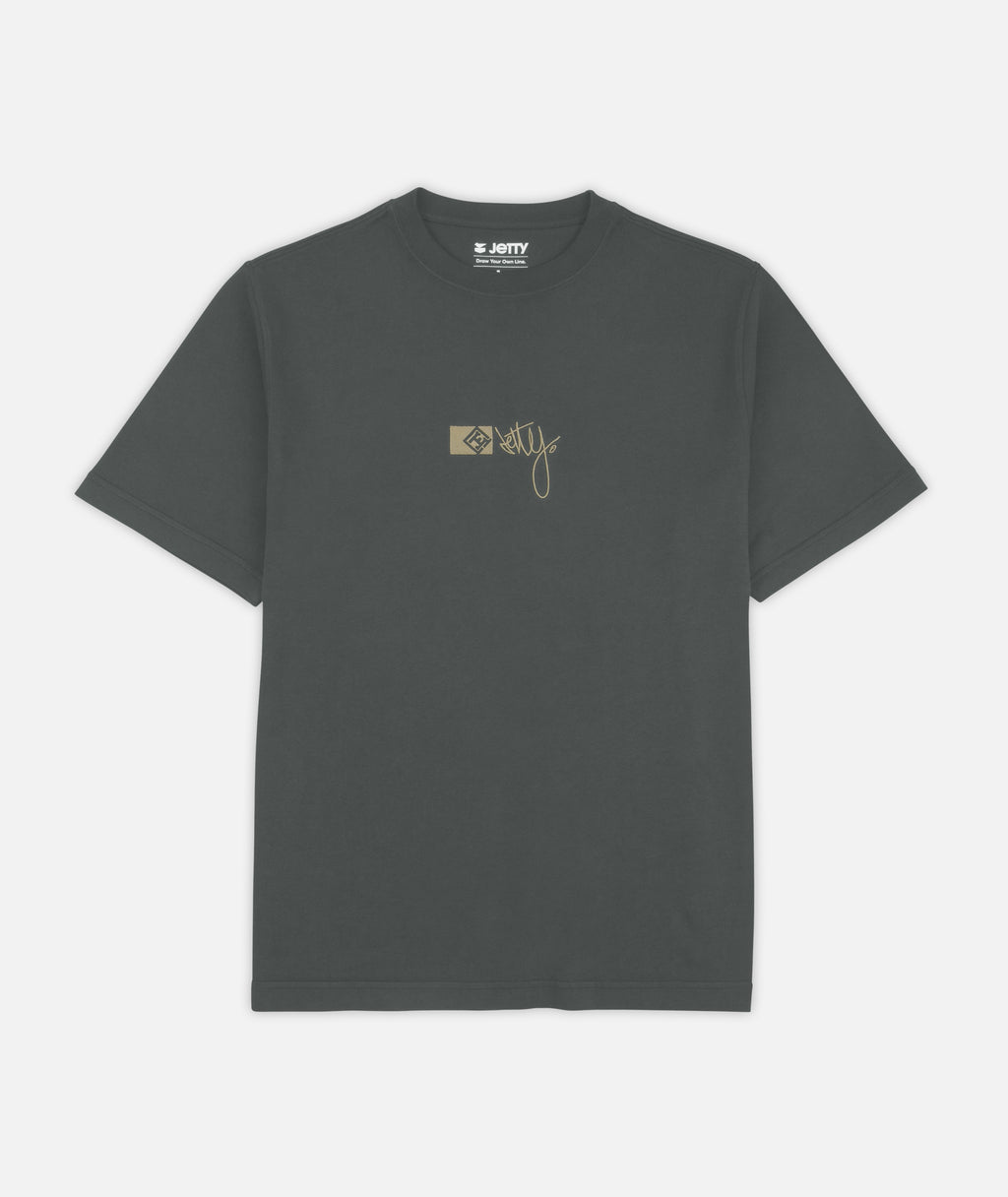 Rock Script Tee - Graphite