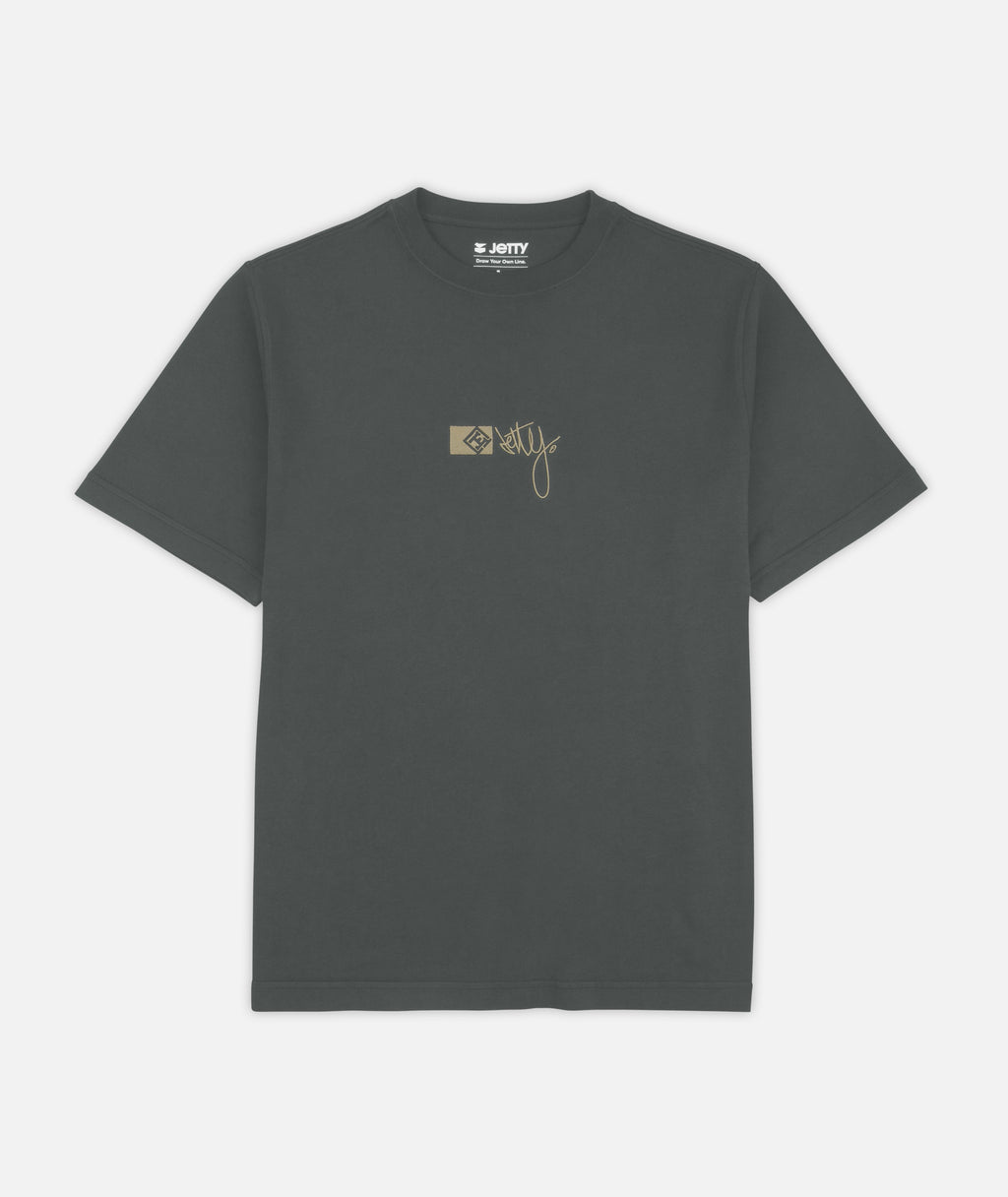 Rock Script Tee - Graphite