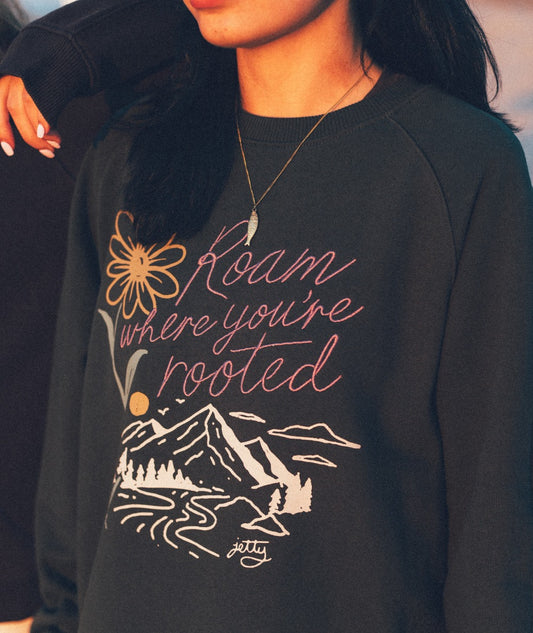 Rose Crewneck Fleece - Green