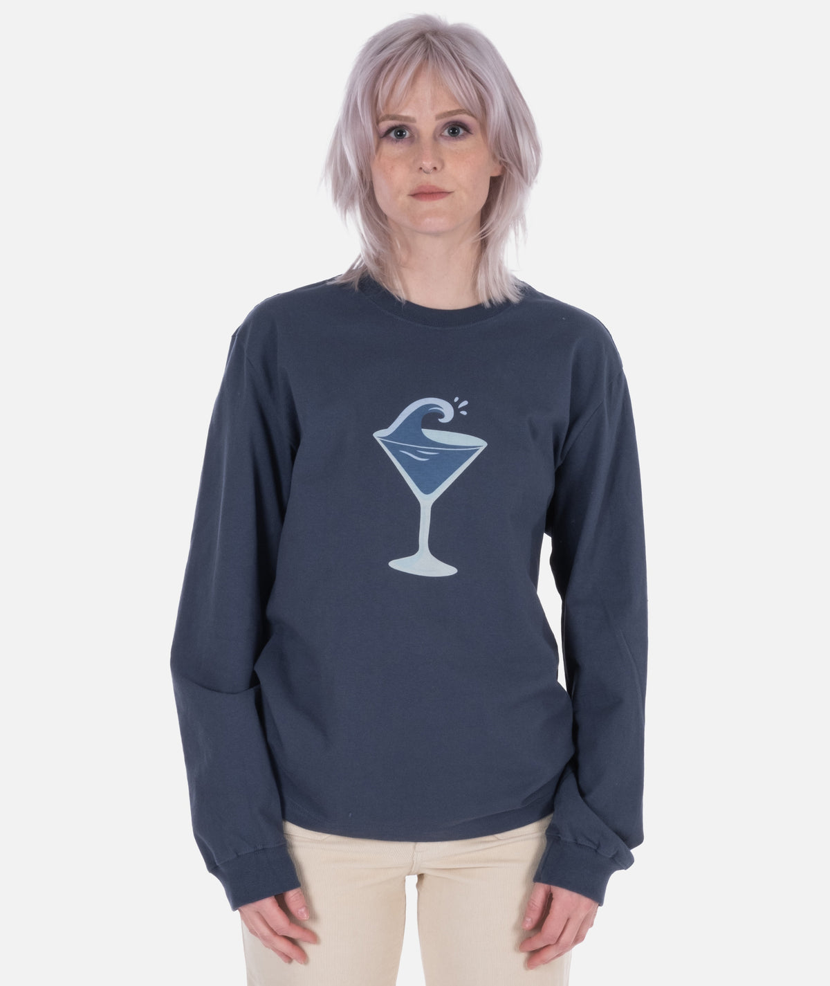 Seatini Long Sleeve Tee - Navy