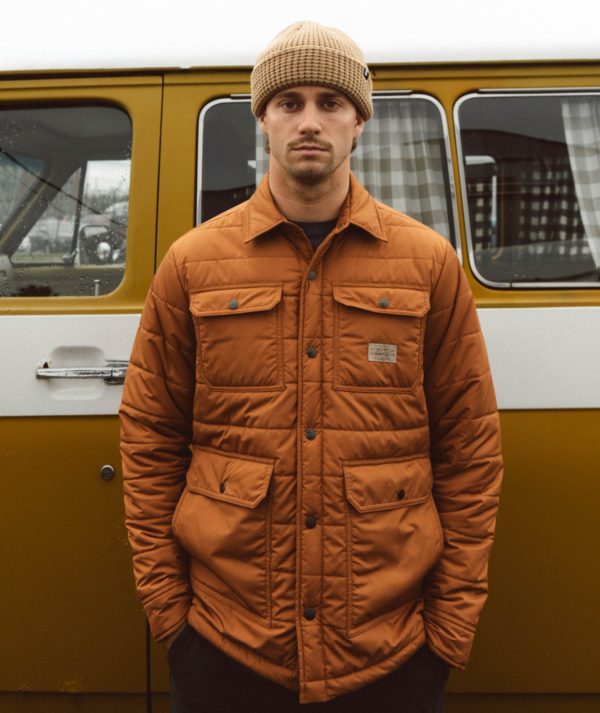 Windward Collared Puffer Jacket - Toffee