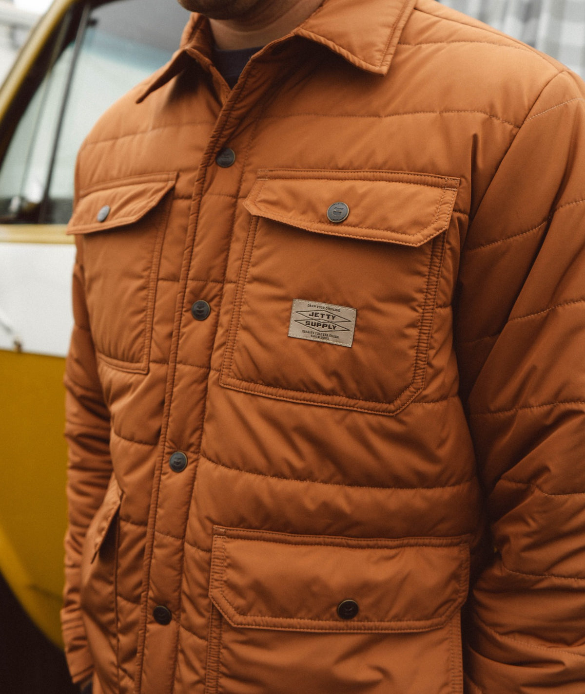 Windward Collared Puffer Jacket - Toffee