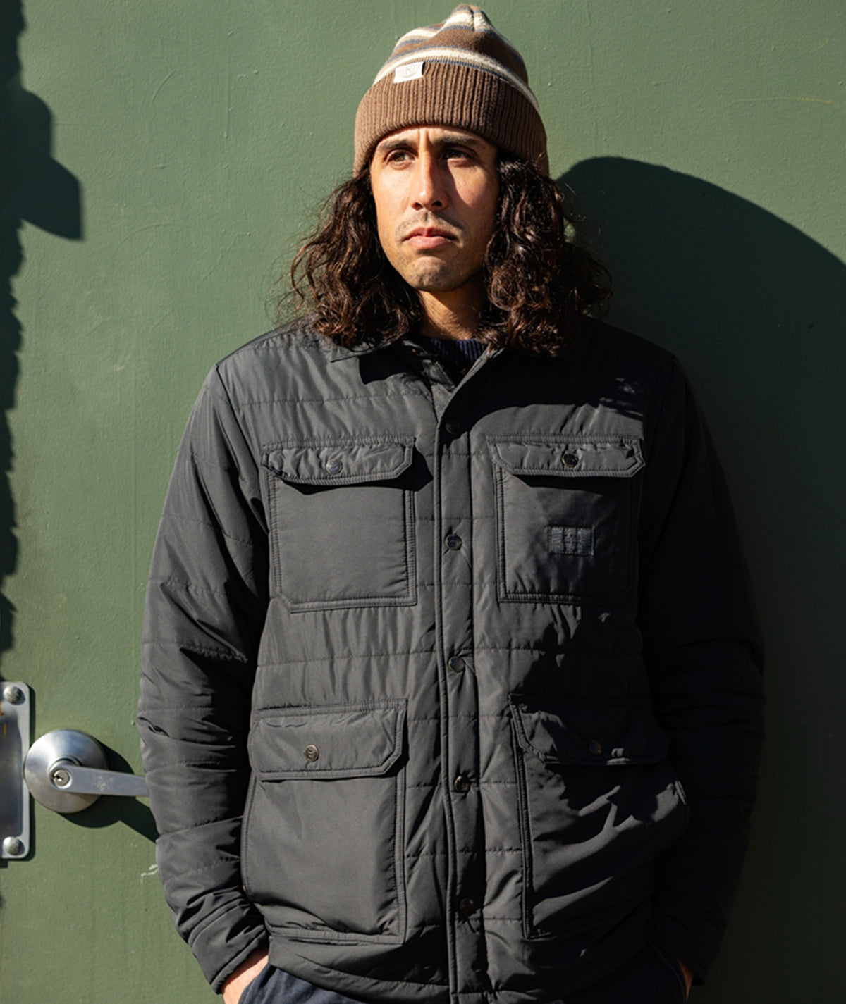 Windward Collared Puffer Jacket - Black