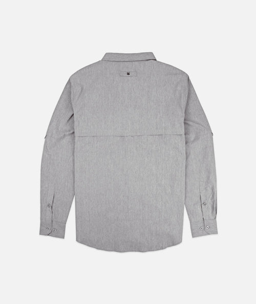 Jetty - Bowline LS Guide Shirt- Heather Grey