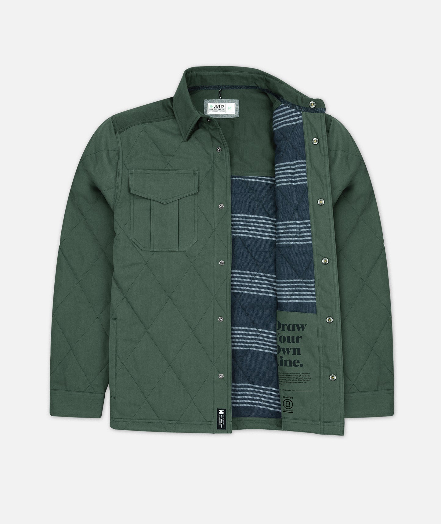 F21 The Dogwood Quilted Jacket - Military