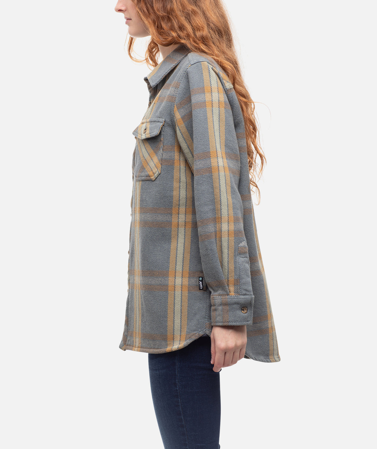 Newport Flannel Top - Fog - Jetty