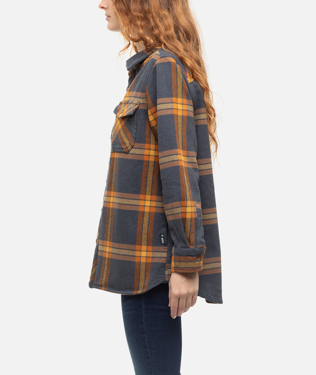 Newport Flannel Top - Iron - Jetty