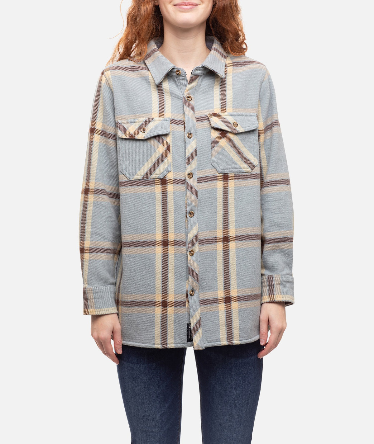 Newport Flannel Top - Light Blue - Jetty