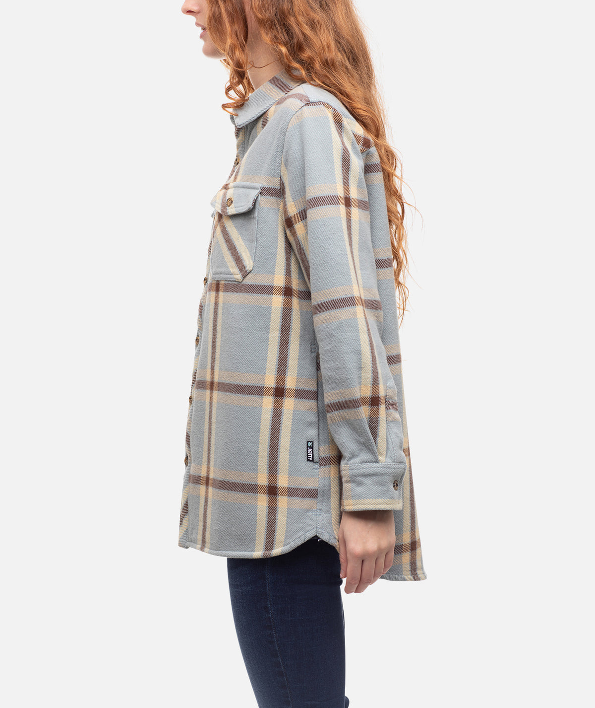 Newport Flannel Top - Light Blue - Jetty
