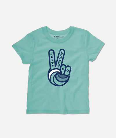 Tot Peace Tee - Teal