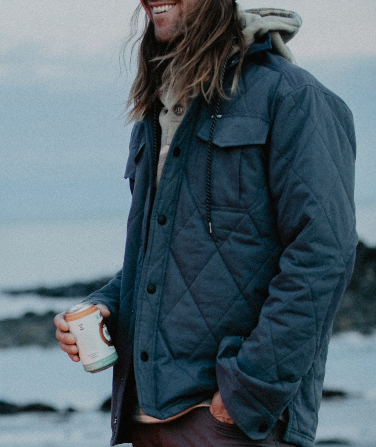 F21 The Dogwood Quilted Jacket - Indigo - Jetty