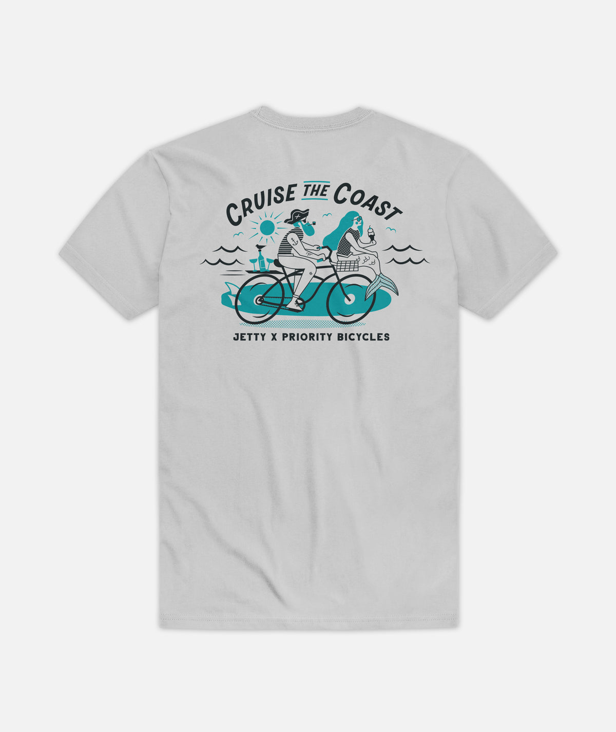 Cruise the Coast Tee - Silver - Jetty