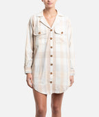 Bonita Flannel Dress - Sand - Jetty