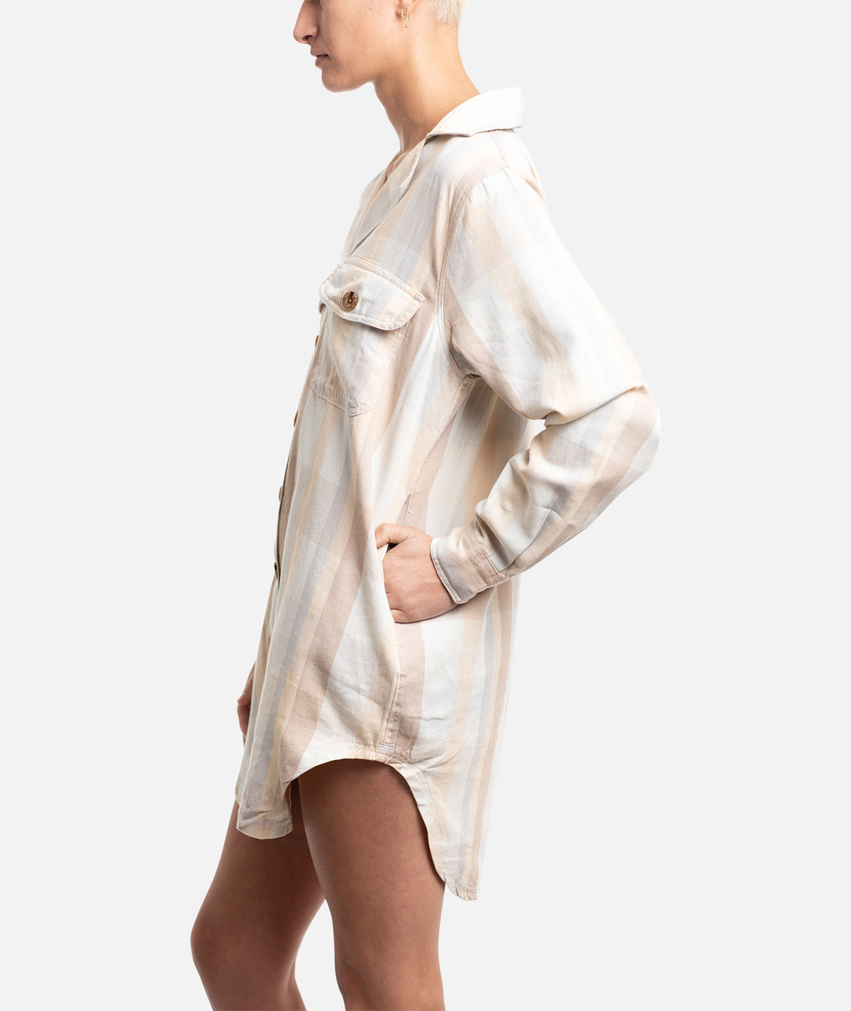 Bonita Flannel Dress - Sand - Jetty