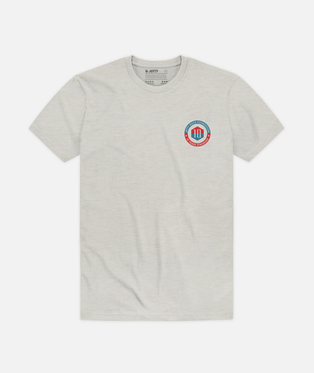 Sandy 10th Anniversary Tee - Heather Grey - Jetty