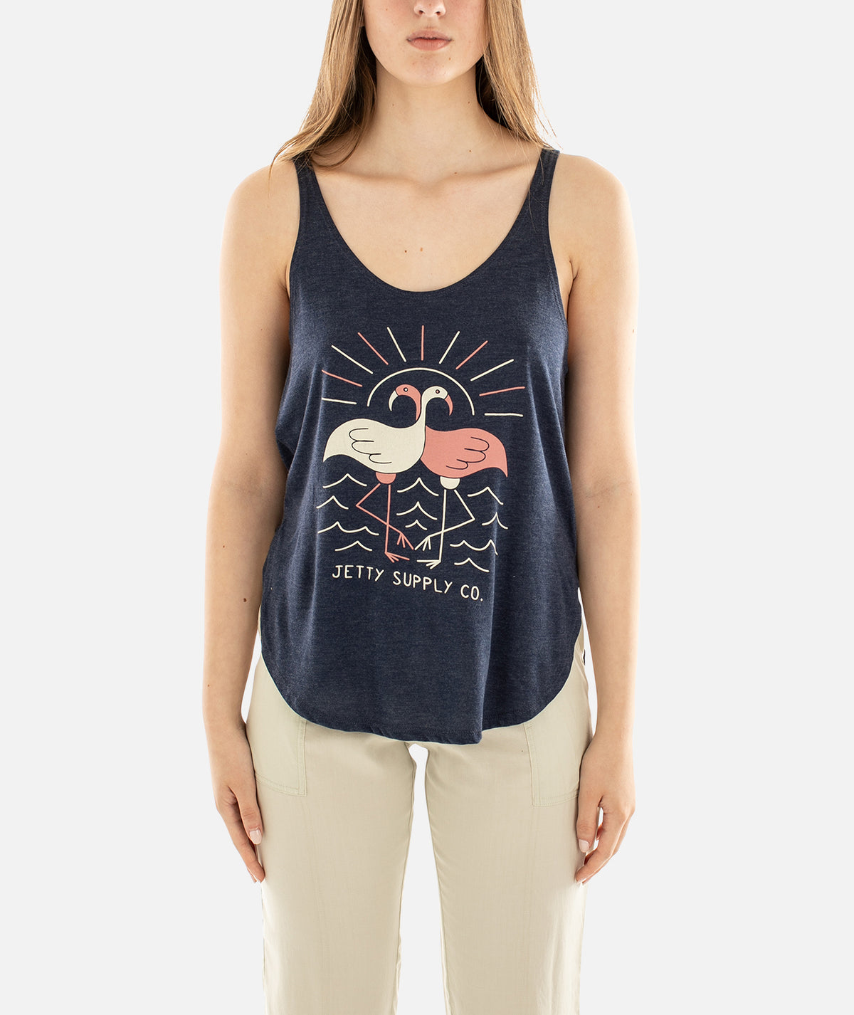 Flamingo Tank - Navy - Jetty