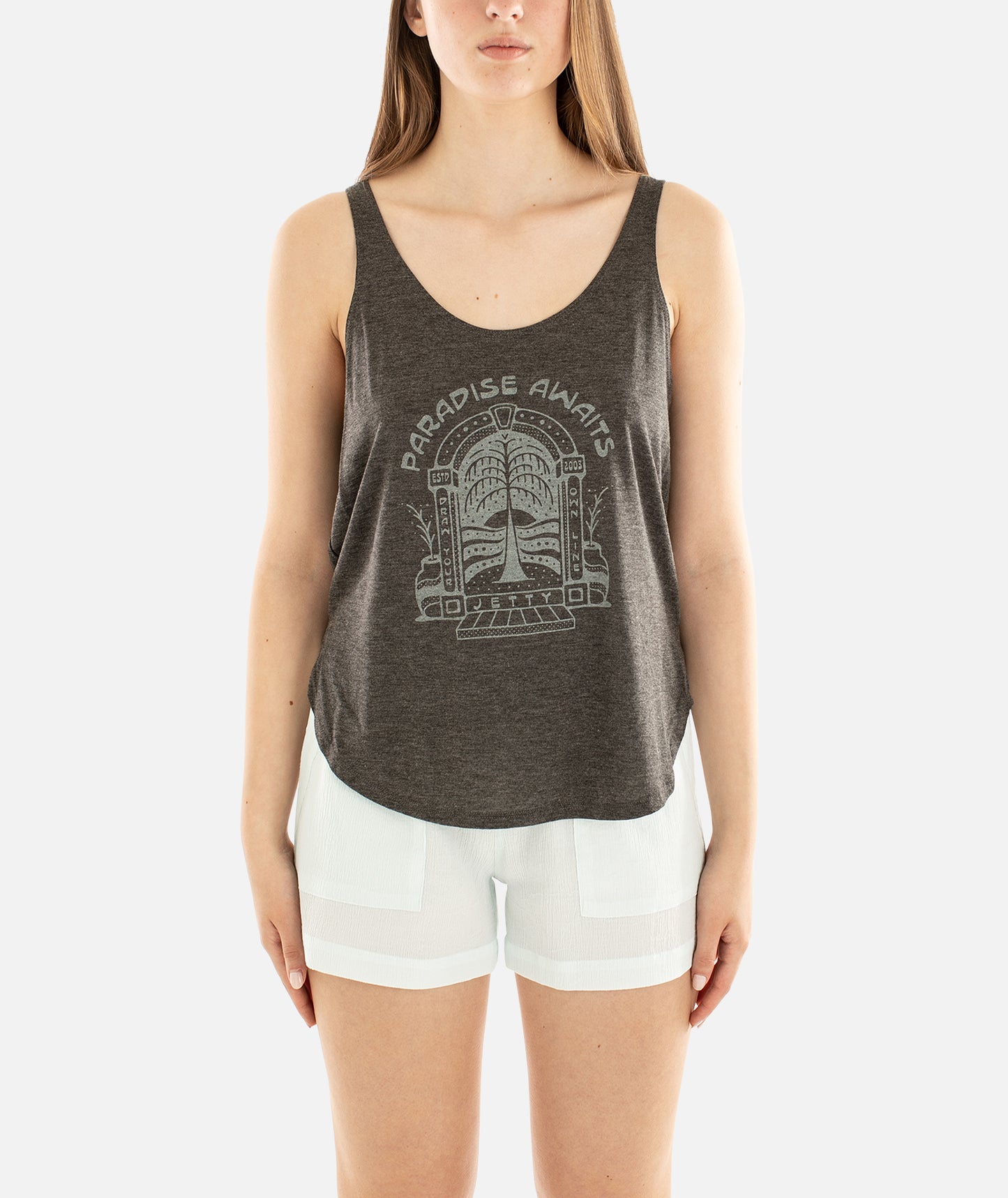 Shangri La Tank - Charcoal