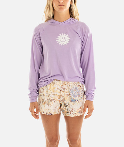 Sudadera con capucha Smiles UV - Lavanda 