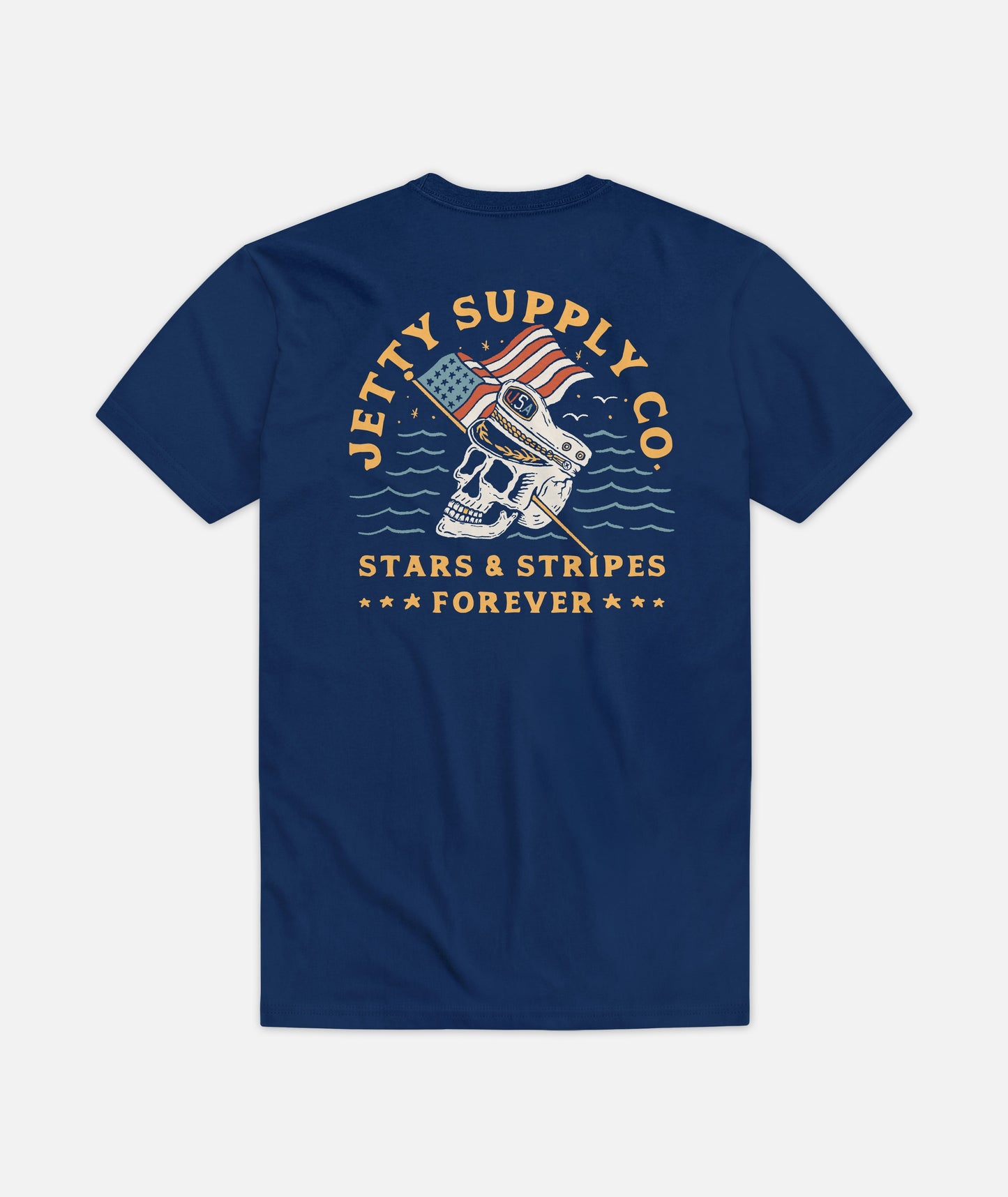 Camiseta de rayas y estrellas - Azul 