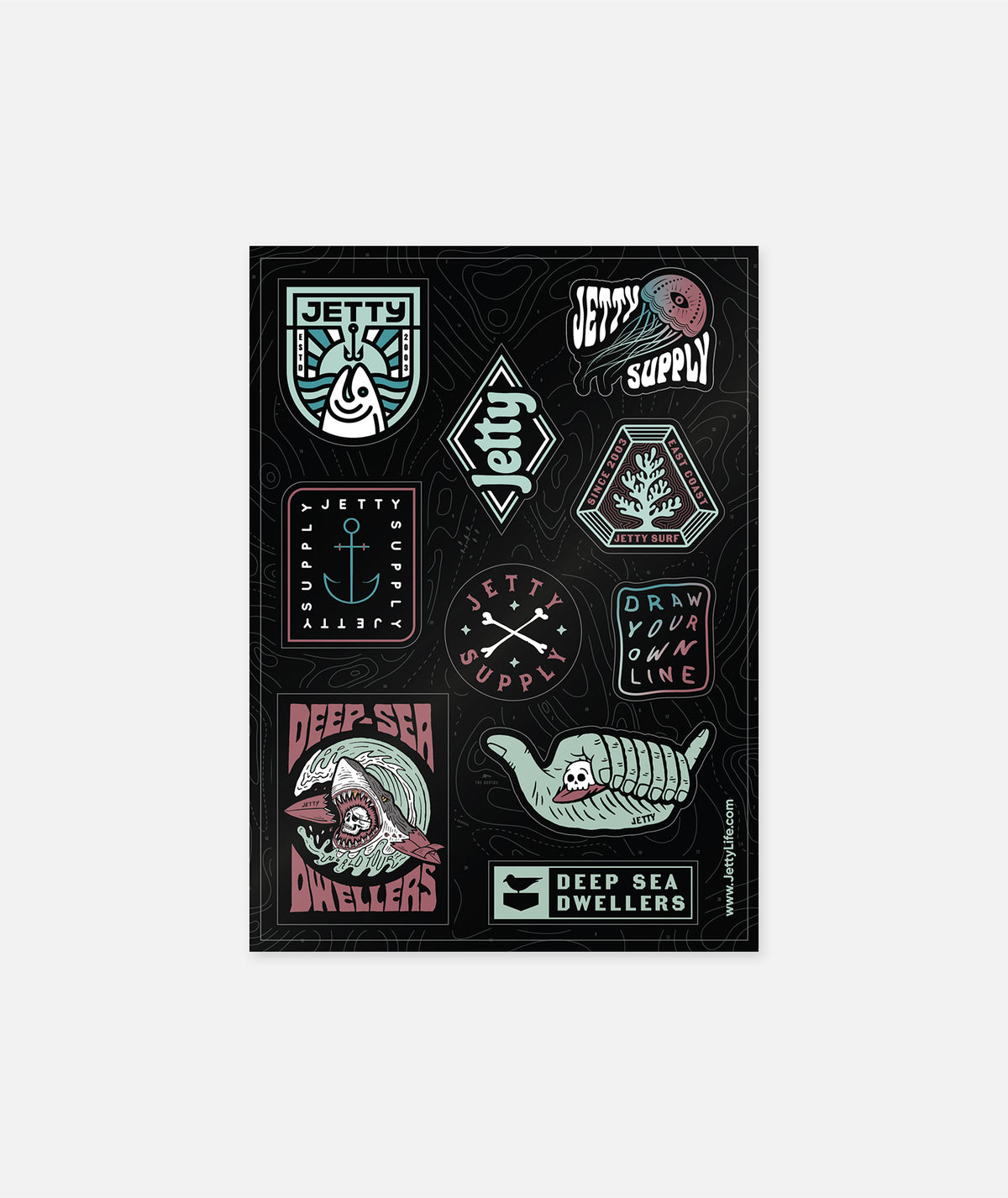 Dwell Sticker Sheet - Assorted - Jetty