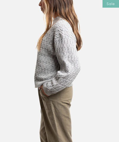 Wharf Cable Knit Sweater - Heather Grey