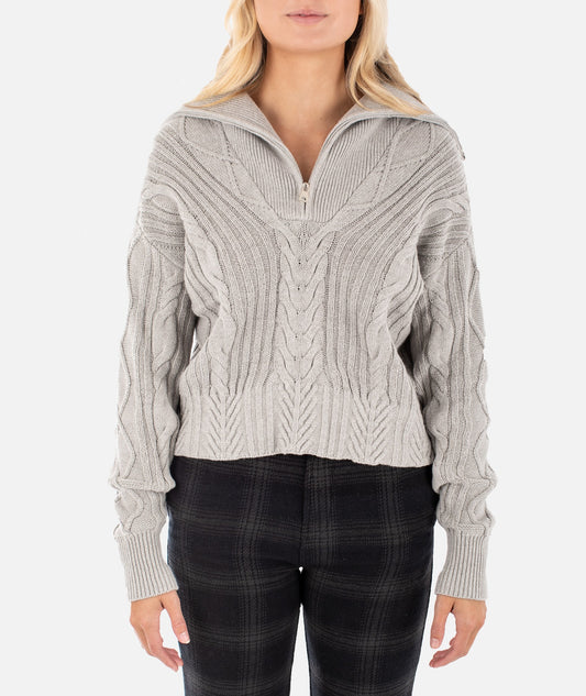 Amherst Zopfpullover – Grau