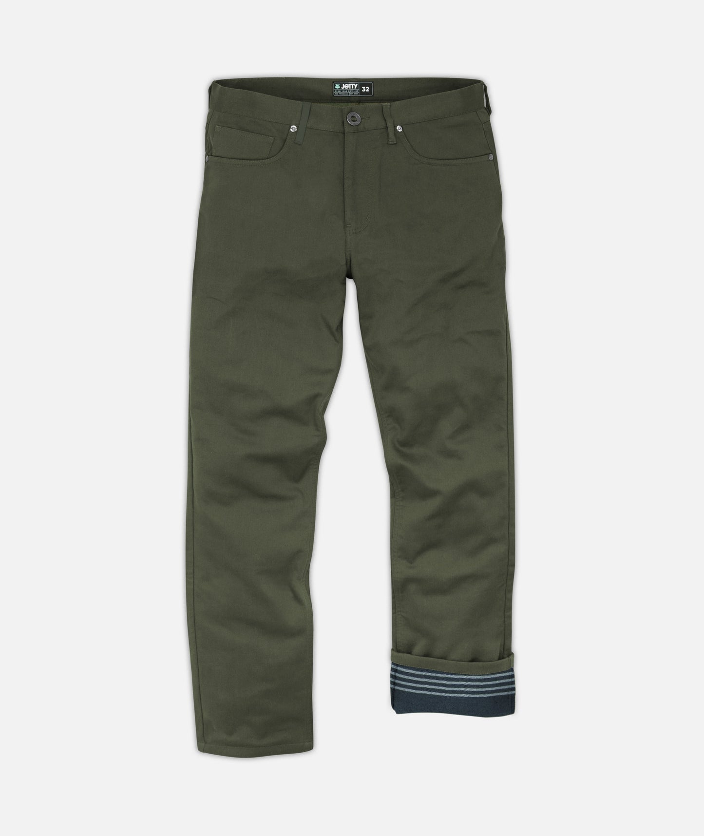 Mariner Flannel Lined Pant - Military